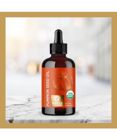 Certified Organic Pumpkin Seed Oil for Hair Growth and Anti-Aging - Pure Serum with Biotin and Zinc - Buy Online on GoSupps.com