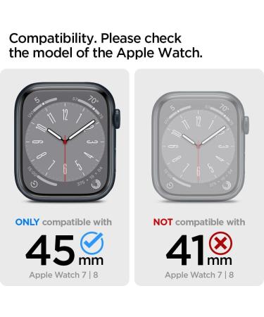 Spigen Thin Fit Apple Watch Series 8/7 (45mm) Case - Black | Sleek & Protective - Buy Online on GoSupps.com