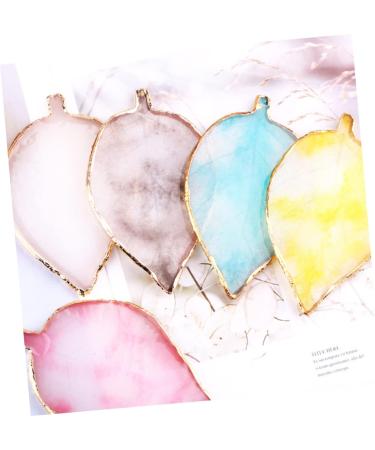 BIUDECO Color Display Plate for Nails Blue Leaf Shaped Resin Manicure Palette with Gold Edge for Color Mixing Photo Props Easy to Clean Lightweight 95*8*1cm Blue - Buy Online on GoSupps.com