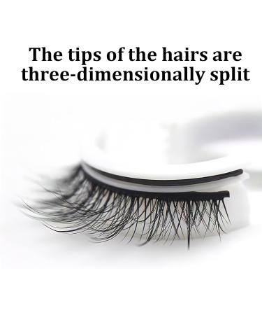 XdealCozyxc 4 Pair Self Adhesive Eyelashes Reusable Pre Glued Eyelashes Lashes No Glue Needed Waterproof Natural Look - Buy Online on GoSupps.com