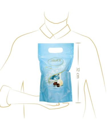 Lindt Lindor Stracciatella Chocolate Balls 1kg Bag - Resealable Large Pack | Gift Idea | 80 White Chocolate with Cocoa Chips - Buy Online on GoSupps.com