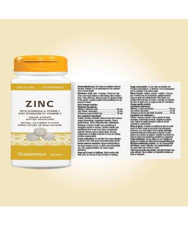 Nature s Way Zinc with Echinacea & Vitamin C - Immune Support Supplement with Zinc Echinacea and Vitamin C Natural Wild Berry Flavour - 120 Lozenges Value Size 120 Count (Pack of 1) - Buy Online on GoSupps.com