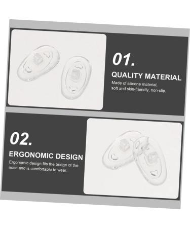 Healeved 40 Pairs Glasses Nose Pads | Replacement Cushions for Comfort & Protection | Slide-Resistant Transparent 1.4x0.8cm - Buy Online on GoSupps.com