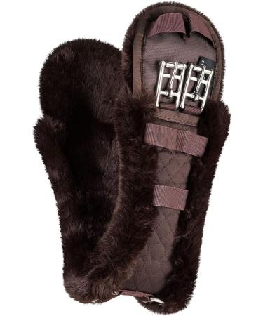 Buy Equinate Saddle Strap with Synthetic Lambskin | Anatomical Short Belt - Dressage Burt (80cm Brown) - International Shipping - Buy Online on GoSupps.com