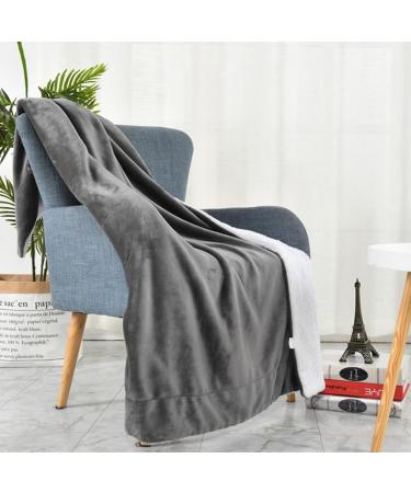 Qoier Double Sided Fluffy Winter Blanket - Lightweight Gray Bedspread for Adults & Kids | Cozy Home Office Essential - Buy Online on GoSupps.com