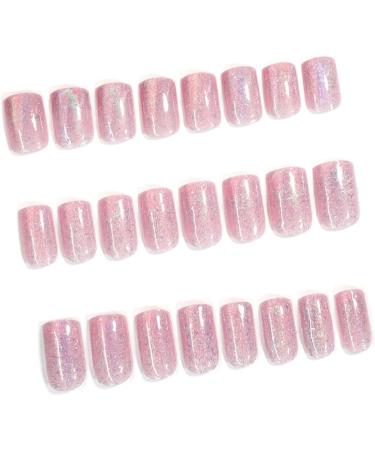 TQUXNGA Naked False Nails Detachable Press On Nail Cats Eye False Nails Full Cover Stick On Nail for Women and Girls - Buy Online on GoSupps.com