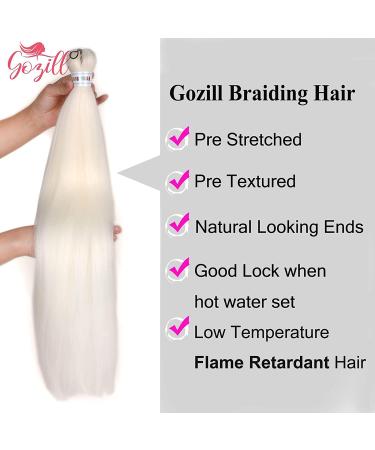 26 Pre Stretched Creamy White Kanekalon Braids Hair Extension - Pack of 3 - Buy Online on GoSupps.com