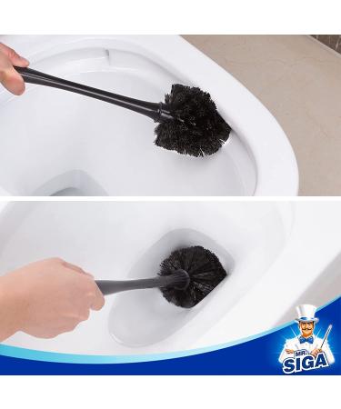 MR.SIGA Toilet Plunger and Bowl Brush Combo - Bathroom Cleaning Set, Black - Buy Online on GoSupps.com