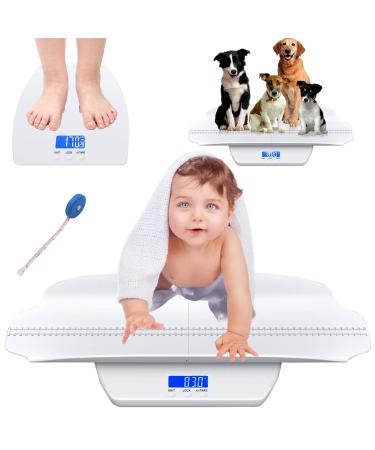 Raincol Baby Scale, Pet Scale, Multi-Function Toddler Scale, Digital Baby Scale, Blue Backlight, Weight and Height Track.