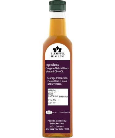 Blessfull Healing Cold Pressed Black Mustard Oil for Healthy Cooking Skin Glow 250 ml / 8.45 fl oz Pack of 2 - Buy Online on GoSupps.com