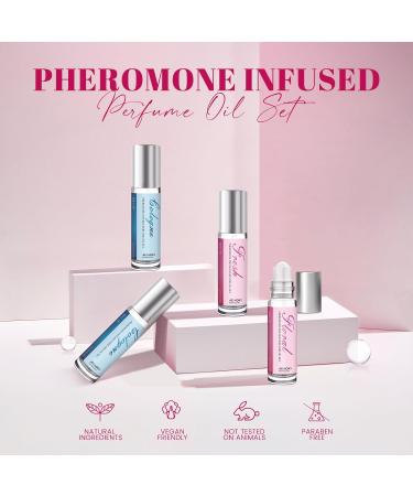 Aeshory Pheromone Perfumes for Women - 2 Pcs Rollerball Perfume Roll-On Travel Perfume Long-Lasting Pheromone-Infused Essential Oil (Floral & Fresh) - Buy Online on GoSupps.com