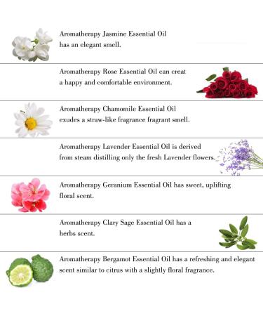 Aromatherapy Rose Essential Oil Set for Diffuser 7x10ml 100% Pure Chamomile Essential Oils Set for Humidifier - Pure Bergamot Clary Sage Jasmine Geranium Lavender Oils Set for Air Freshener - Buy Online on GoSupps.com
