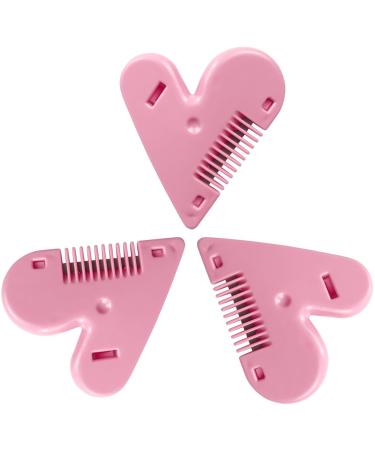 Portable Pubic Hair Trimmer for Women Heart-Shaped Intimate Shaping Tool Compact Hair Razor Comb Cutter for Kid Women Girls (Red)