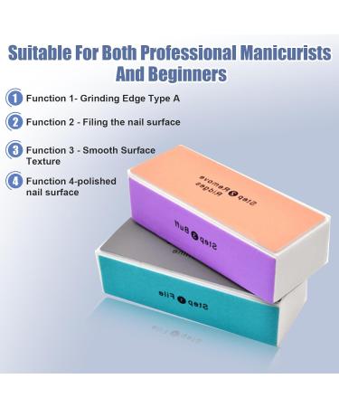 ALLWYOU 4-Sided Professional Nail Buffer Block for Natural Nails - Manicure Tool for Smoothing and Polishing - Ideal for Home and Salon Use - 3.5 x 1.26 x 0.99 in - Buy Online on GoSupps.com