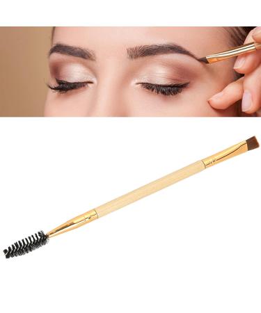 Double-Sided Eyebrow & Eyelash Brush | Premium Craftsmanship Eye Makeup Brush for Parties | Wood Color - Buy Online on GoSupps.com