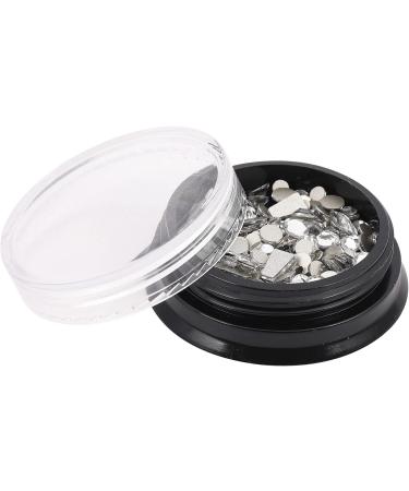 Casstad 1 Box Square Flatback Glass Nail Rhinestones Mixed Nail Art Decoration Stones Shiny Gems Manicure Accessories 4 Models T-Shaped 2x4x6Mm Silver Diamond - Buy Online on GoSupps.com