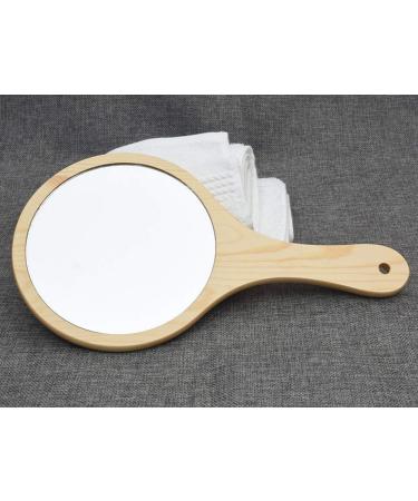 Easyinsmile Portable Wooden Makeup Mirror with Handle - Small Size - Buy Online on GoSupps.com