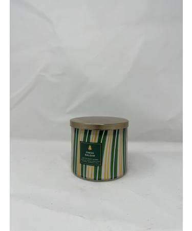 Fresh Balsam 3 Wick Candle 14.5 oz / 411 g Green Candy Cane