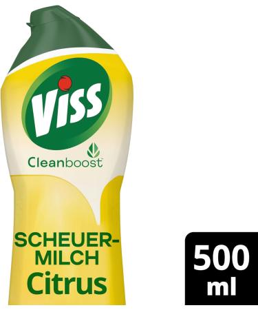 VISS Scheuermilch Citrus 100% Natural Powerful Cleaning Agent | Effective Against Grease & Dirt | 500ml (1 Pack) - International Shipping Available - Buy Online on GoSupps.com