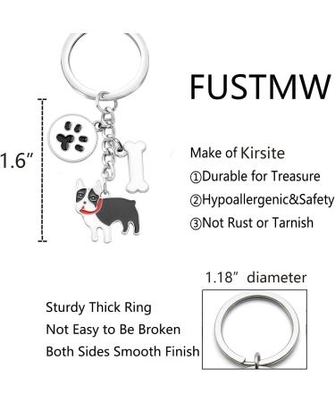 Ensianth Dog Keychain - Perfect Gifts for Dog Lovers | Puppy Paw Print Keyring for Dog Owners Mom & Dad | French Bulldog Keychain - Buy Online on GoSupps.com