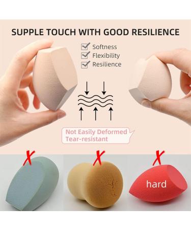 Dolovemk | Extra Large Beauty Egg Blender Makeup Sponge Face Foundation Blending Puffs Height:8.5cm(Dry)/10cm(Wet) (Beige) - Buy Online on GoSupps.com