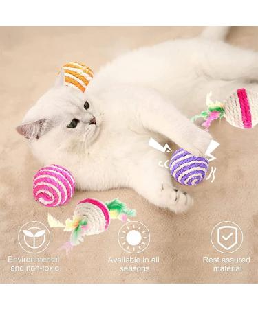 Shengruili Cat Sisal Ball - 8 Eco-Friendly Interactive Cat Toy Balls for Kittens | Durable Sisal Rope | Perfect Pet Playtime - Buy Online on GoSupps.com