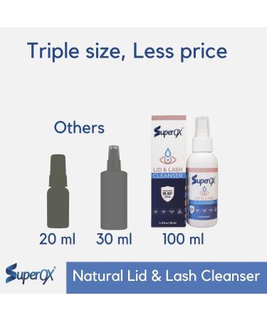Superox Eyelid and Eyelash Cleanser - Hypochlorous Acid Spray for Irritation, Styes, Blepharitis - 100ml - Buy Online on GoSupps.com