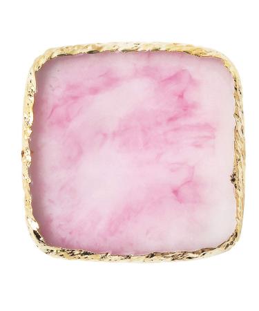 Danlai Resin Nail Palette Nail Polish Cosmetic Palette Gold Pigment Nail Polish Holder Mixing Plate Paint Plate Pink