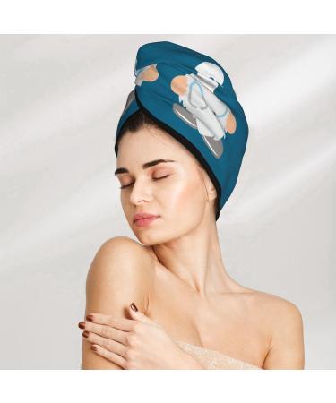 Hair Towel Wrap for Quick Drying | Towel Turban with Button | Perfect for Nurses & Doctors - Gnomes Design - Buy Online on GoSupps.com