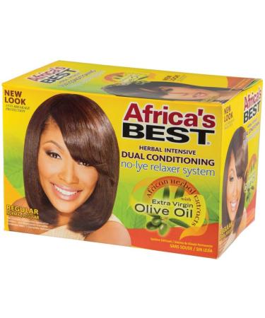 Africa's Best Dual Conditioning No-Lye Relaxer System Regular 1 Count (Pack of 1)