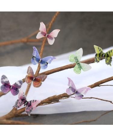 10pcs Glitter Butterfly Hair Clips for Women & Girls - Colorful Hair Accessories - Buy Online on GoSupps.com