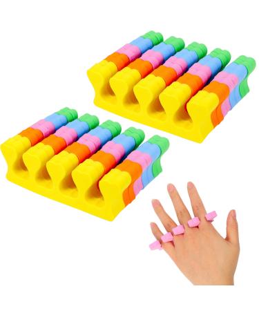 Dacitiery 20 Pcs Foam Toe Finger Separator Toe Finger Dividers Disposable Soft Sponge Nail Toe Separator Divider Spacer for Pedicure Manicure Nail Art Accessories Tools