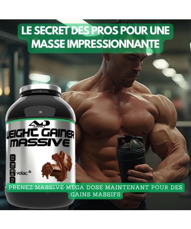 Addict sport nutrition - Weight gainer massive - Muscle mass gain with concentrated protein - 51g of protein and 21g of BCAA - 5 kg - Cookie - Buy Online on GoSupps.com