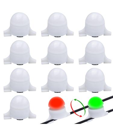 Bissanziger - electronic bite indicator fishing 10 sensitive electronic bite indicators with LED lighting pointers fish bite gangs fish bite alarm for fishing fishing