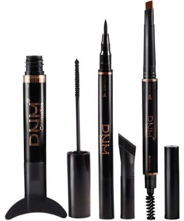 Eyeliner and Mascara Set - Eyelash Mascara Eyeliner and Eyebrow Pencil - Slender Brush Head Instantly Lengthen Eyelashes Highly Pigmented Professional Eye-Makeup Smudgeproof 03# - Buy Online on GoSupps.com