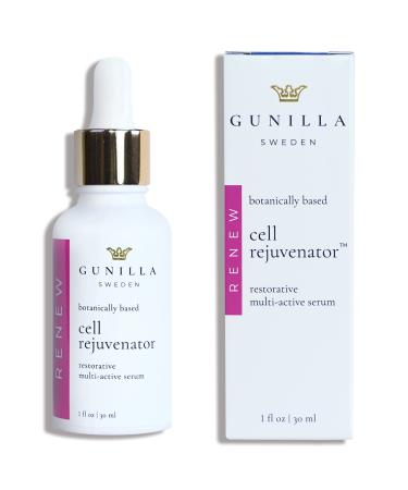 GUNILLA Cell Rejuvenator Serum | Anti-Aging Anti Wrinkle Hydrating Facial Serum for Fine Lines  Dark Spots with Organic Aloe Vera  Collagen  Elastin  Keratin  Vitamin C  Ginseng | 1 oz 1 Fl Oz (Pack of 1)