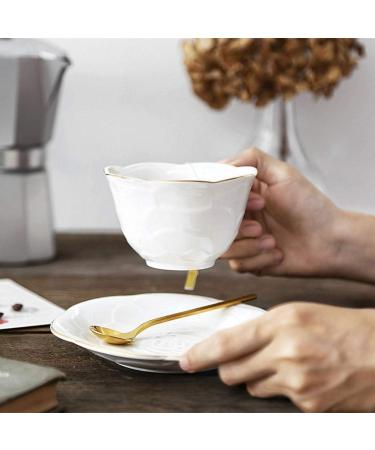 Phnom Penh in Elegant White Ceramic Cup Saucer Coffee Lunch Timpani Cup Home Kitchen Office - Buy Online on GoSupps.com
