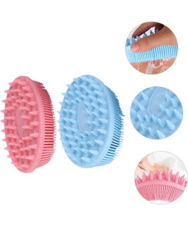 Plafope 2-Piece Silicone Shampoo Brush Set - Multifunctional Scalp Massage & Hair Cleaning Tool - Portable Silicone Hair Brush for Ultimate Care - Buy Online on GoSupps.com