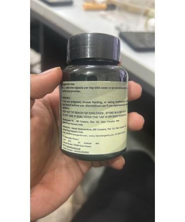 Organic AshwagandhaCapsules Pure Organic Ashwagandha Powder and Root Extract - Stress Relief, Mood Enhancer (Pack of 60 Capsule) 60 Count (Pack of 1) - Buy Online on GoSupps.com