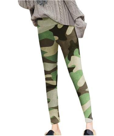 Jiqing High Waist Camouflage Thermo Leggings for Women | Fleece-Lined Warm Teddy Sports Pants | Stylish & Cozy Thermal Tights for Girls | Shop Now! - Buy Online on GoSupps.com
