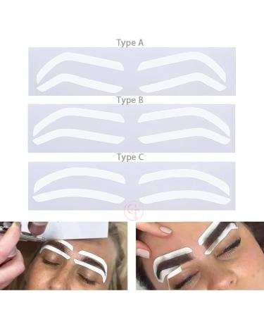 24 Pairs Disposable Brow Shaping Guides - Airbrush Brow Shape Tape & Microblading Stencils for Perfect Eyebrows | International Shipping Available - Buy Online on GoSupps.com