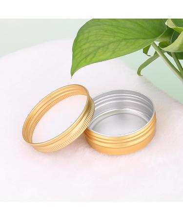 Zeoabsy 10-Pack 30ml Gold Aluminum Jars for Cosmetics Candles Ointments | Screw Lid Doses with Spatulas & Labels - Buy Online on GoSupps.com