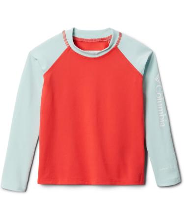 Columbia Kids' Sandy Shores Long Sleeve Sunguard - Red Hibiscus/Icy Morn - Large - Buy Online on GoSupps.com