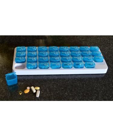 31 Day Monthly Pill Pod Organizer | Easy Medication Management & Travel Ready Med Boxes - Buy Online on GoSupps.com