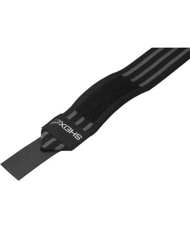 SHEIX Weightlifting Wrist Wraps for Men & Women - 18 Support Straps for Deadlift, Bench Press, Crossfit & Powerlifting - Grey - Buy Online on GoSupps.com