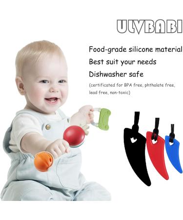 Silicone KaubeiÃring Necklace - Chewelry for Adults & Babies | Sensory Tools for Autism ADHD & Dental Comfort (3-Pack Spike Shape) - Buy Online on GoSupps.com