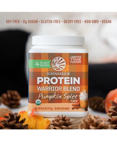 Sunwarrior Pumpkin Spice Vegan Protein Powder with BCAA | Raw Keto Shake, Gluten Free, Non-GMO, Dairy Free, Soy and Sugar Free, Low Carb Plant Based Protein Powder | 7 Servings - Buy Online on GoSupps.com