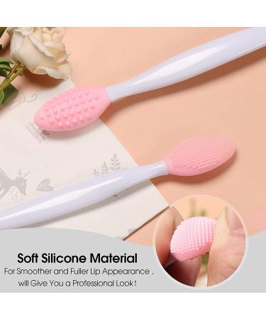 Silicone Lip Scrub Brush Set for Smoother, Fuller Lips - Exfoliating Double-Sided Lip Scrubber Tool (4 Colors, 4 PCS) - Buy Online on GoSupps.com