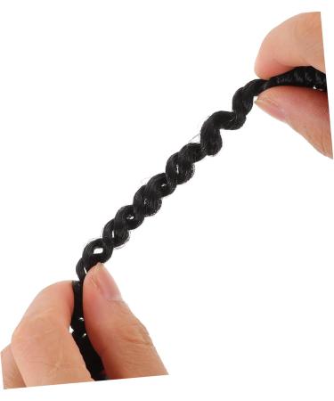 KONTONTY Ponytail Beads and Dreadlocks Synthetic Hairpiece Bow Braid Wig Women Braided Hair Extensions Beaded Braided Ponytail Colorful Hair Extension Women Hair Extension Hair for Braiding 21.00X14.00X2.00CM Orange - Buy Online on GoSupps.com